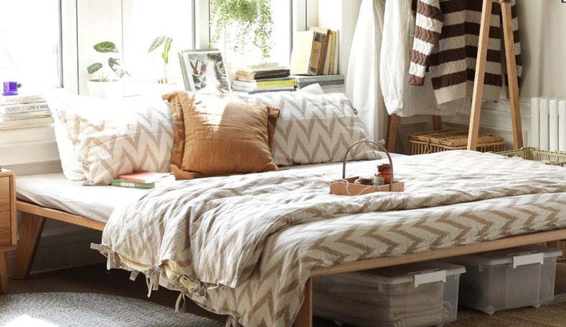 Greenland Solid Oak Headless Design Bed Frame ArchiPro NZ