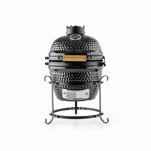 Black 13-Inch Kamado Ceramic Charcoal Grill