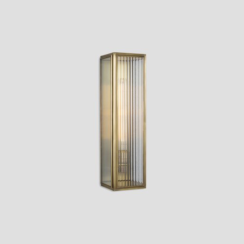 Antique Brass Ash Reeded Wall Light
