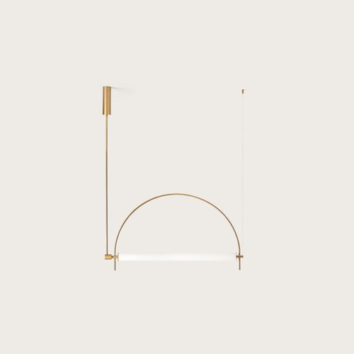 Aged Gold Arc Pendant Light