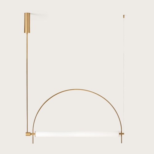 Aged Gold Arc Pendant Light
