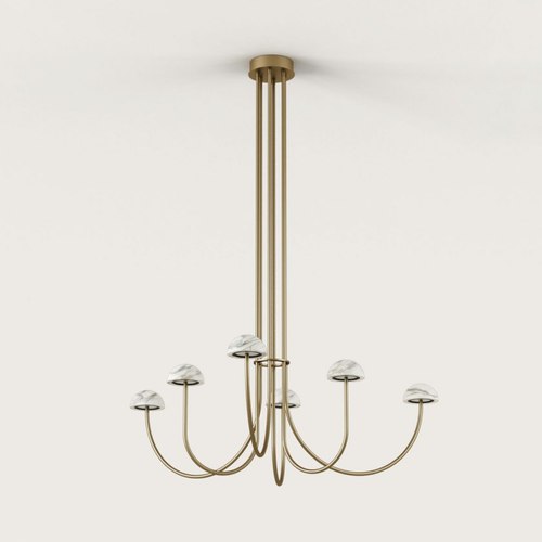 Matte Brass Dussa Chandelier