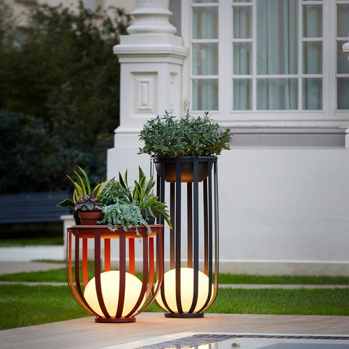 Oxide Red Bols Tall Outdoor Floor Lamp