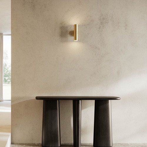 Natural Brass Girasoli Double Wall Light