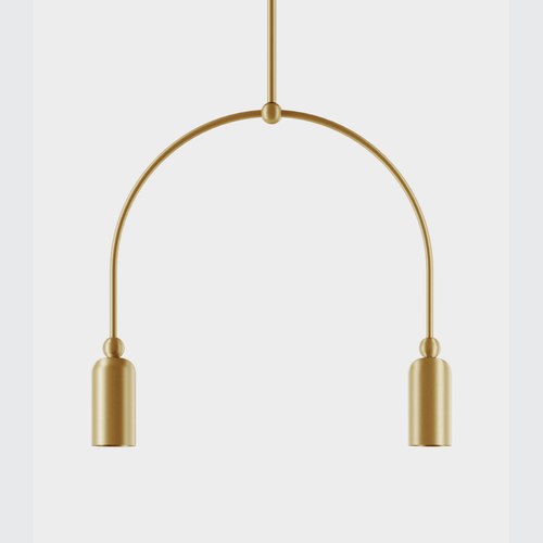 Natural Brass Madame 2lt Pendant Light