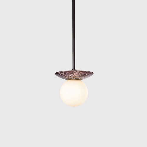Red Marble Orbit Pendant Light