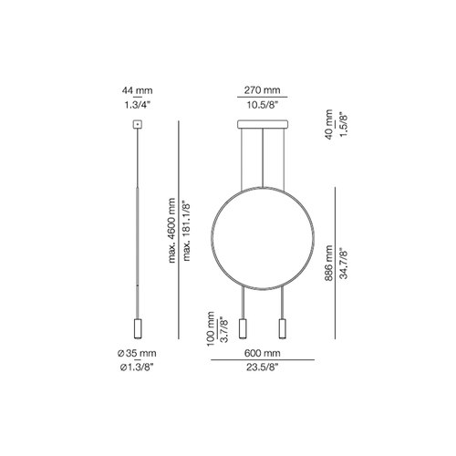 White/White Revolta Pendant Light