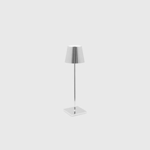 Glossy Chrome Poldina Metallic Table Lamp