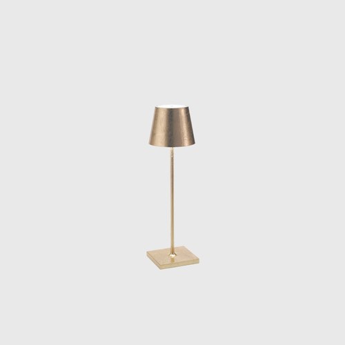 Gold Leaf Poldina Metallic Table Lamp
