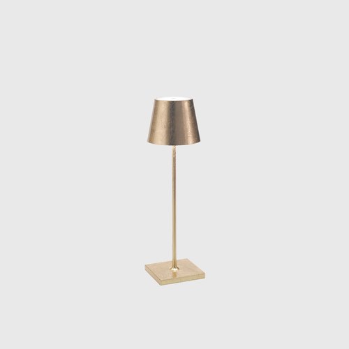Gold Leaf Poldina Metallic Table Lamp