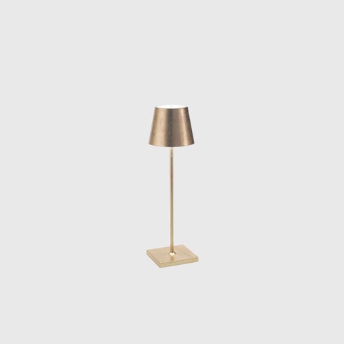 Gold Leaf Poldina Metallic Table Lamp