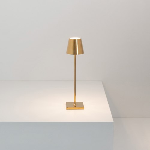 Glossy Gold Poldina Micro Metallic Table Lamp