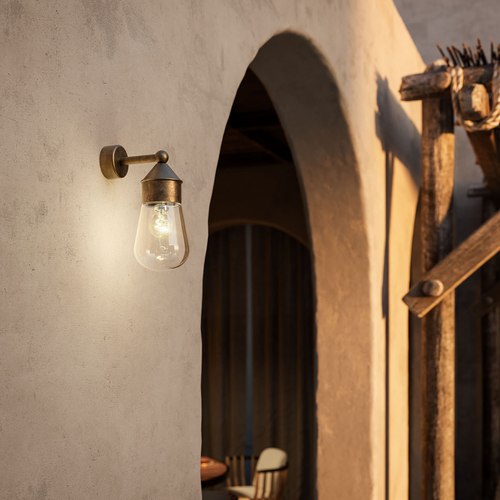 Antique Brass Drop Mini Wall Light