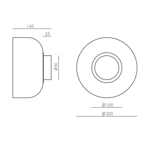 Matte Black Ipon Wall Light