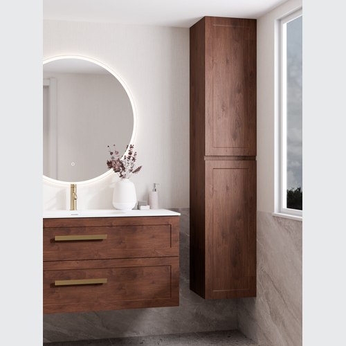 Walnut Lineare Loft Tower Cabinet
