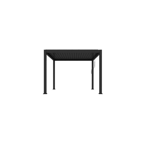 Black Baltic Manual Freestanding Louvre Roof Aluminium Pergola