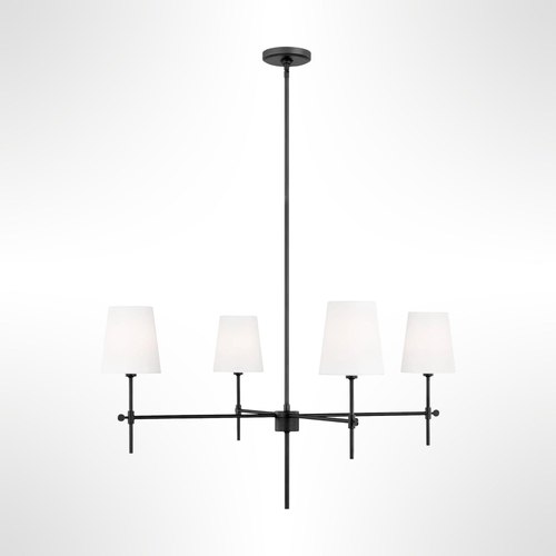 Midnight Black Baker 4 Light Chandelier