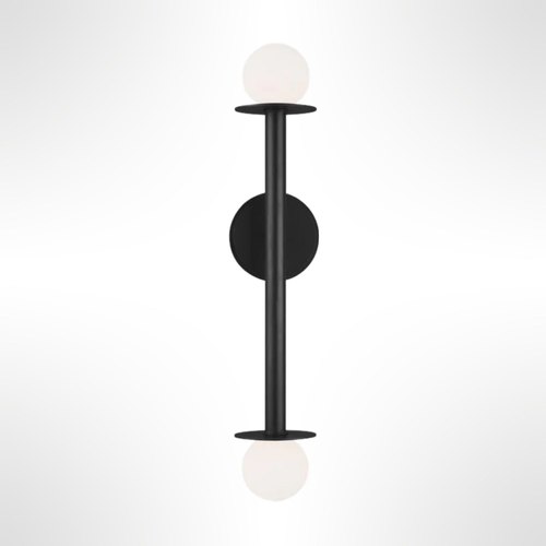 Midnight Black Nodes Two Light Wall Sconce by Kelly Wearstler