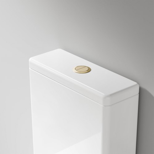 Brushed Brass Universal Coloured Toilet Flush Button | 50Ø mm