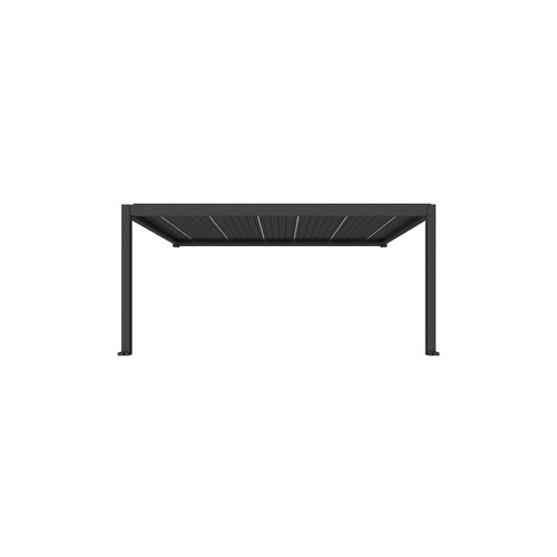 Black Tasman Motorised Wall Mounted Louvre Roof