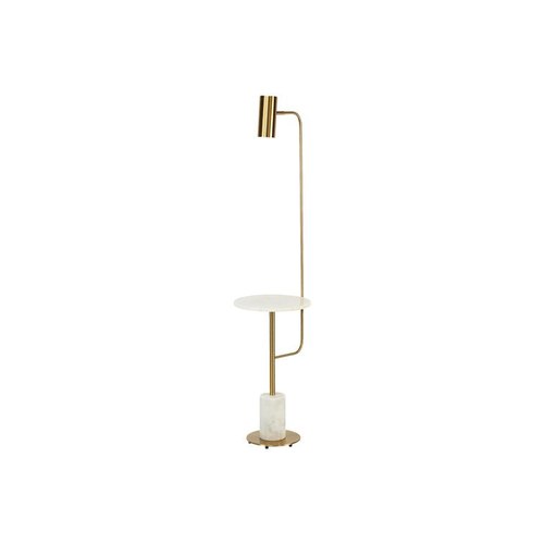 Brass Disson Functional Floor Lamp with Table Top and Marble Base