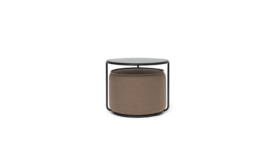Tom Pouf & Side Table by Softline Ottomans and Poufs NZ ArchiPro