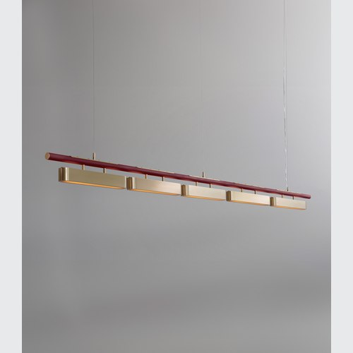 Brushed Gold Colt Linear 5lt Pendant Light