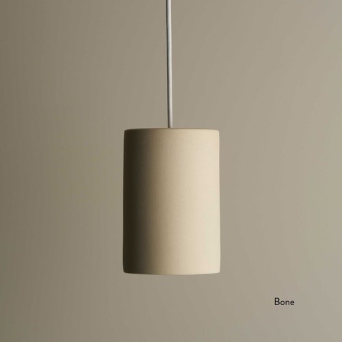 Bone Ceramic Pendant Cylinder Light Large