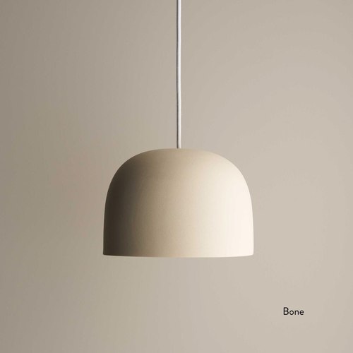 Bone Ceramic Pendant Bell Light Small