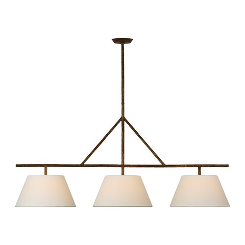 Gilded Iron Visual Comfort Suzanne Kasler Collette Large Linear Pendant