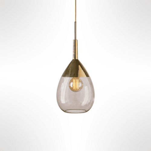 Chestnut Brown Gold Lute Pendant Medium