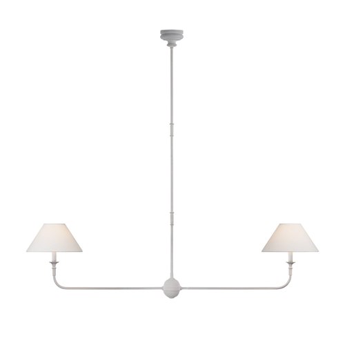Plaster White Thomas O'Brien Piaf Large Two-Light Linear Pendant
