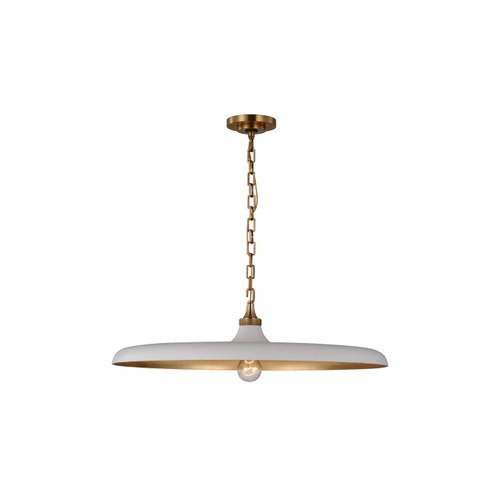 White Visual Comfort Thomas O'Brien Piatto Large Pendant