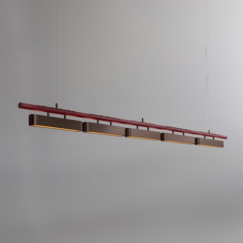 Antique Brass Colt Linear 5lt Pendant Light