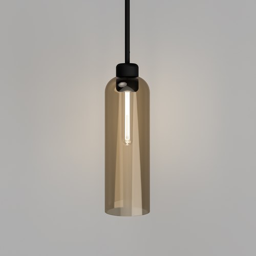 Textured Black Parlour Lite Elong Pendant