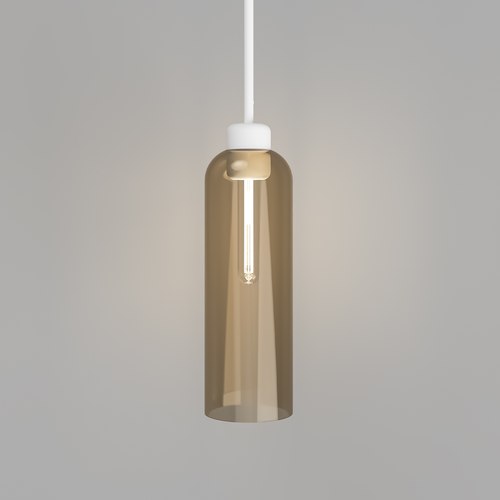 Textured White Parlour Lite Elong Pendant