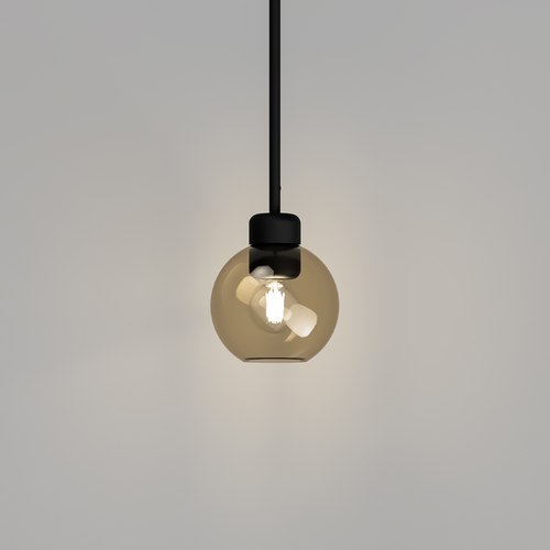 Textured Black Parlour Lite Sphere Pendant Light