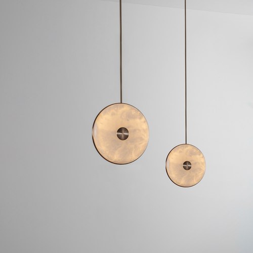 Antique Brass Beran Vertical Pendant Light