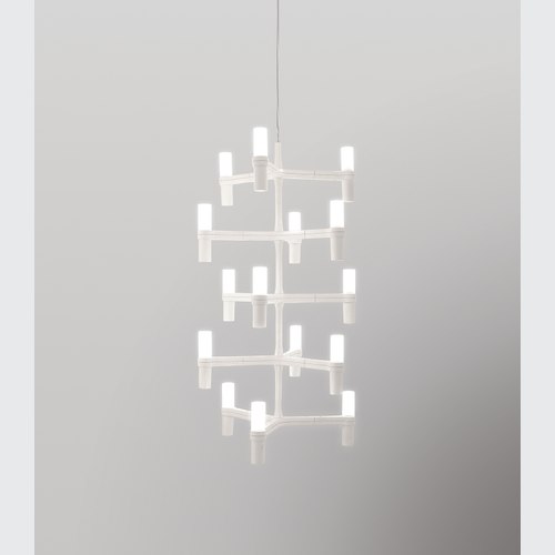 White Painted Crown Multi Pendant Light