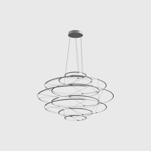 Satin Silver Drop 9 Pendant Light