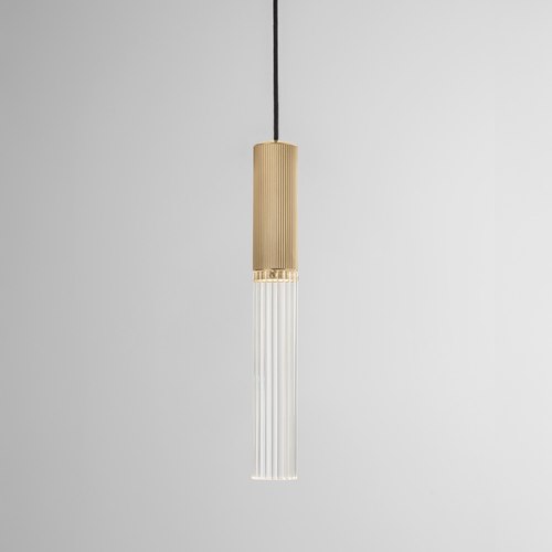 Satin Brass Flume Pendant Light
