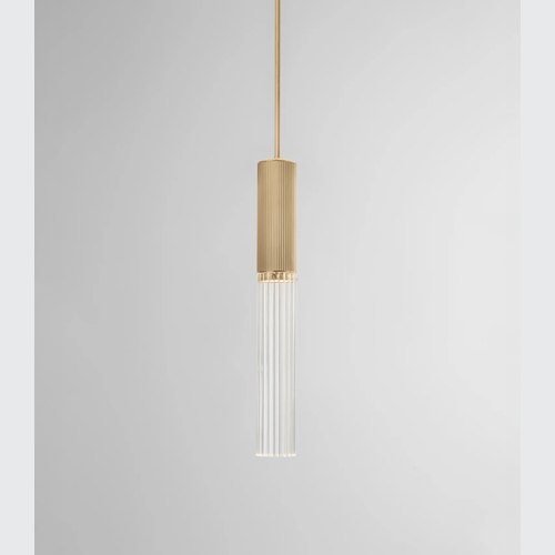Satin Brass Flume Pendant Light
