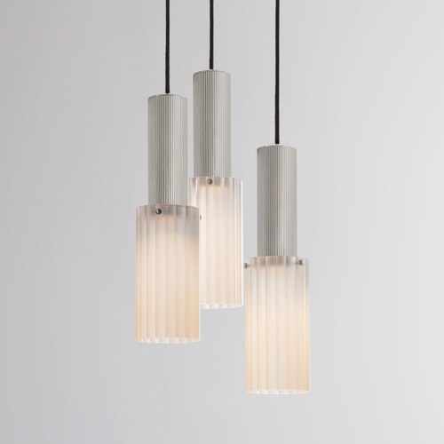 Satin Nickel Flume Large 3lt Pendant Light