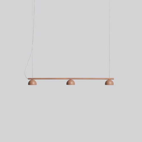 Warm Beige Blush Rail 3lt Pendant Light