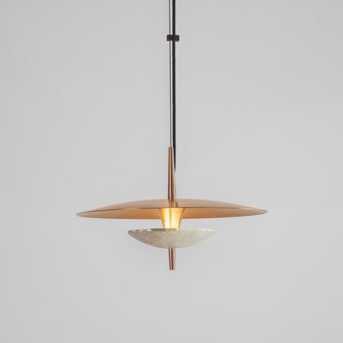 Antique Brass  Luna Capiz Pendant Light