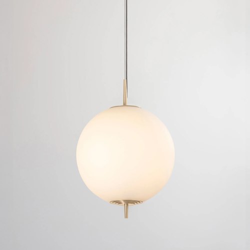 Satin Brass Nova Globe Pendant Light