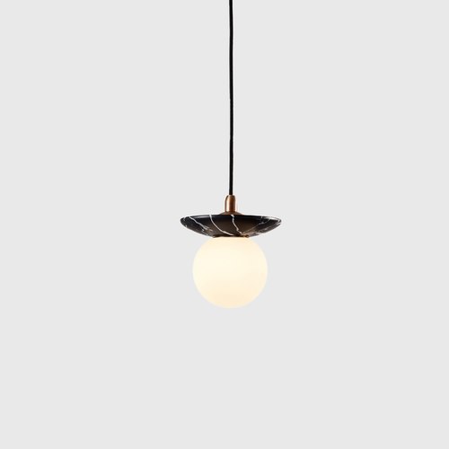 Black Marble Orbit Stone Pendant Light