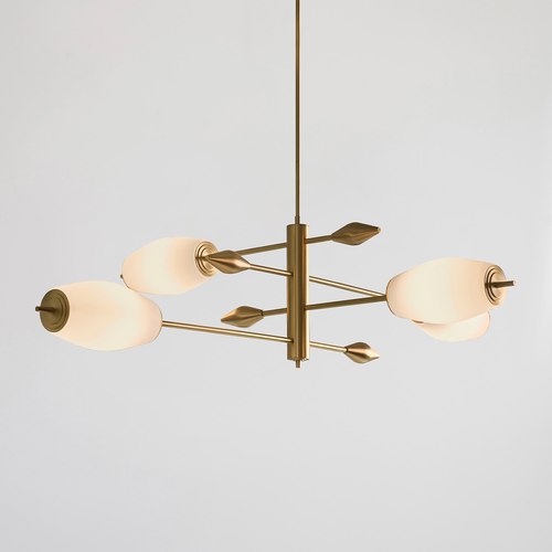 Antique Brass Supernova 4lt Pendant Light