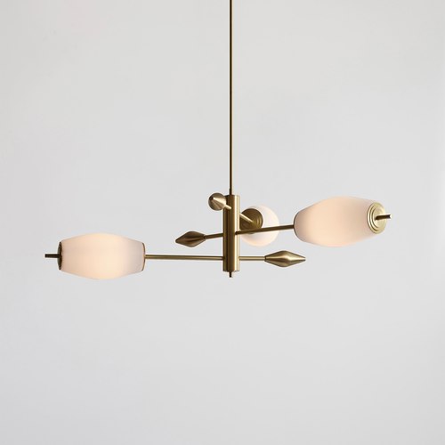 Antique Brass Supernova 3lt Pendant Light