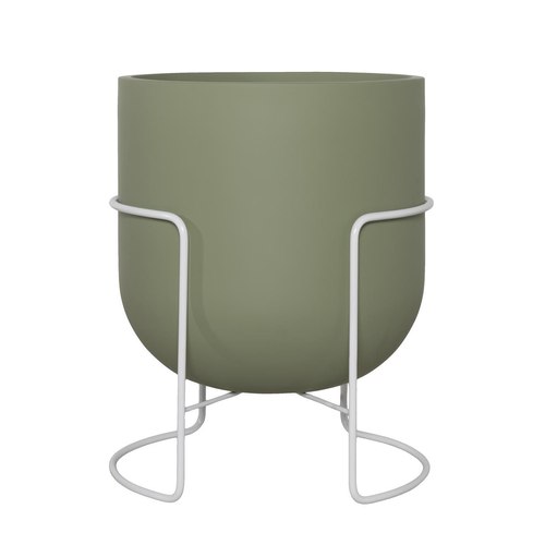 Matte Olive / White Bodo Planter Stands